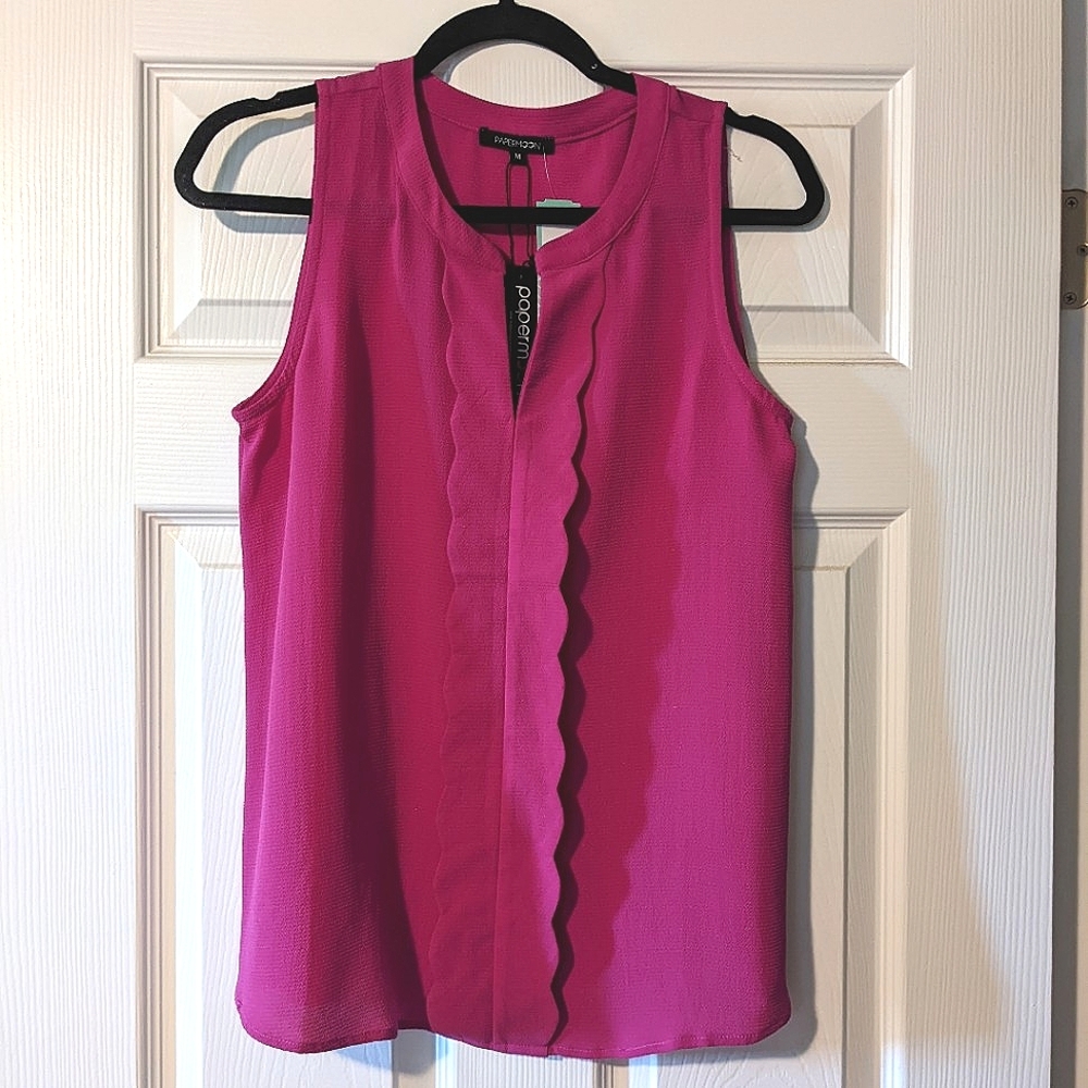 Pink Ruffle Tank